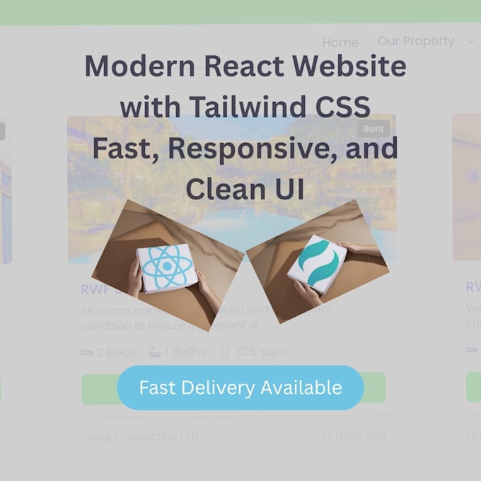 build modern responsive website using react and tailwind CSS