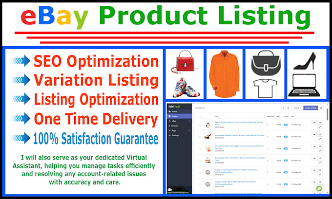 ebay listing, ebay product listing, product listing, ebay lister, product upload