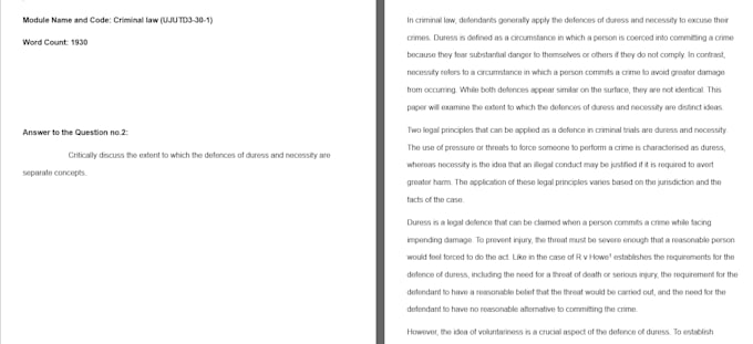 write any UK law coursework