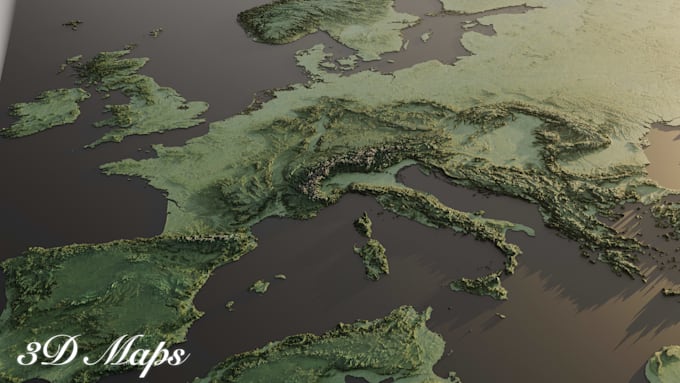 create cinematic 3d terrain maps