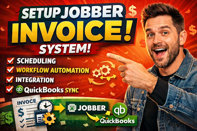 setup jobber invoice scheduling workflow automation integration quickbooks jobs