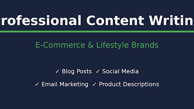 write engaging blog posts and social media content for e commerce brands