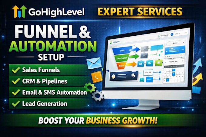 build gohighlevel funnels, workflows and automation