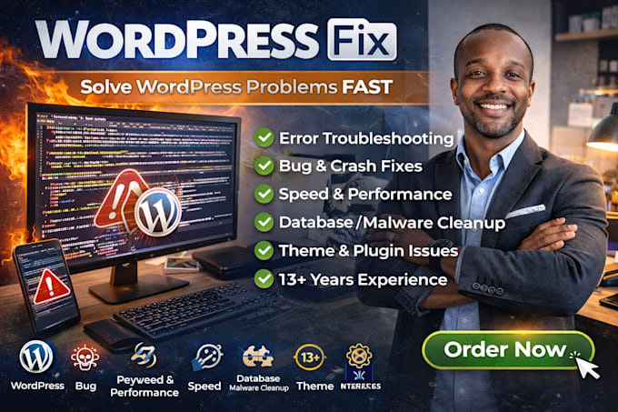 fix broken our outdated wordpress  website