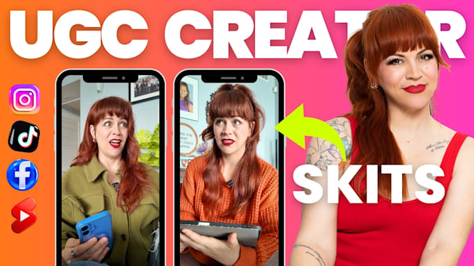 create ugc multi character skit ads for tiktok, instagram, youtube