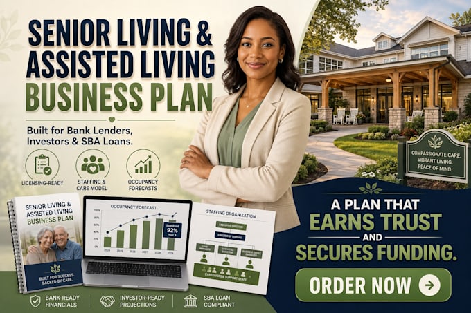 craft a professional senior living, memory care, or group home business plan