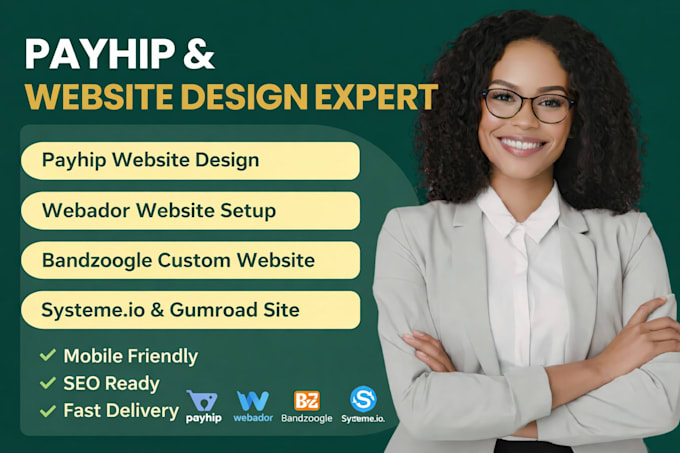 design payhip webador website bandzoogle systeme io website gumroad