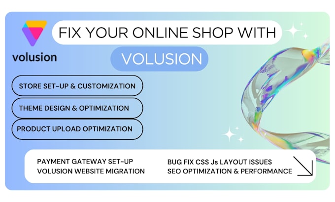 fix volusion store bugs customize redesign and setup volusion ecommerce website