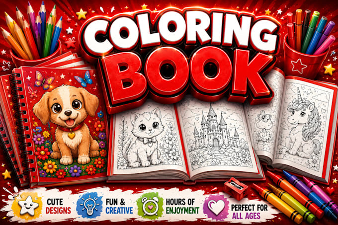 create custom adult or kids coloring book for amazon KDP