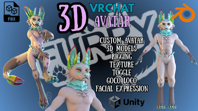 edit and fix vrchat avatar outfits toggles physbones vtuber rigging furry vtuber