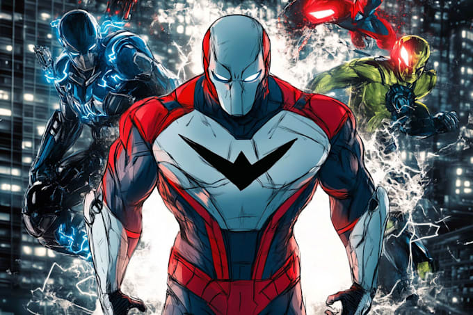 create superhero character art