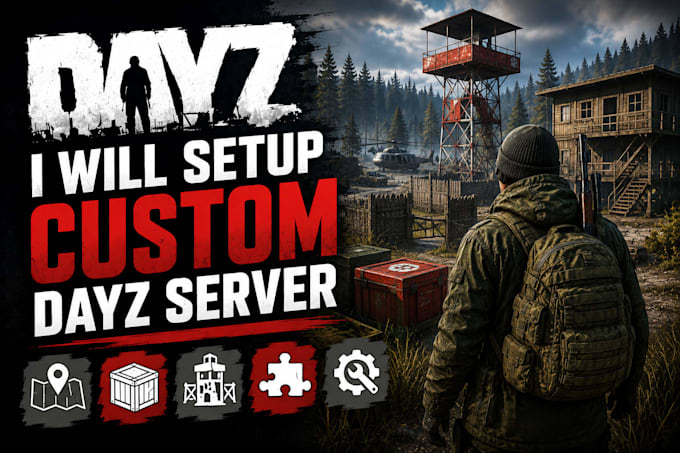 setup custom dayz server maps, loot system, dayz building, server mods, fix bug