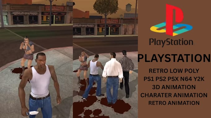 Retro 3d Graphics Create 3d low poly ps1 style animation, retro character and game assets ...