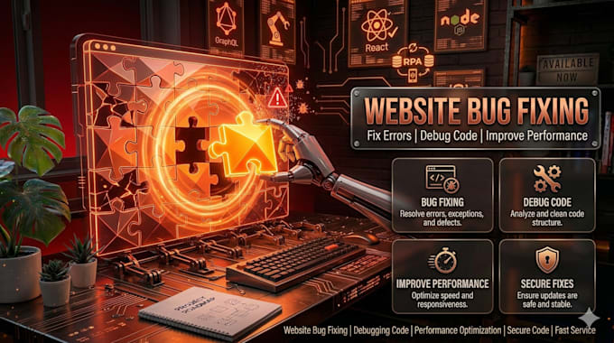 fix HTML CSS and javascript bugs in your web application