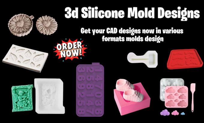 make 3d silicone mold, injection mold, slip casting mold, 3d cad model, stl file