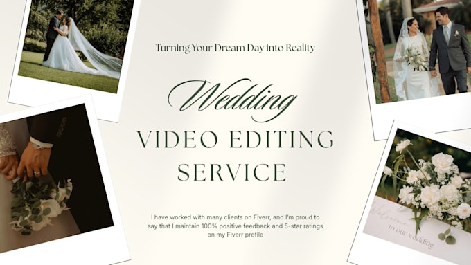 do cinematic wedding video editing and highlights