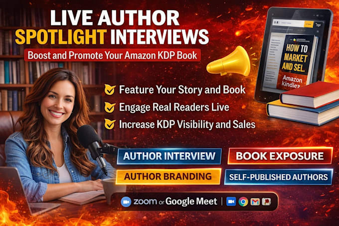 engage you with audience live author spotlight interviews boost amazon KDP book