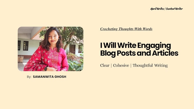 write engaging blog posts and articles for you