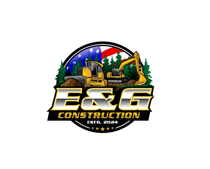 create attractive imagination excavator and dozer logo design