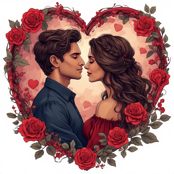 make couple portrait illustration