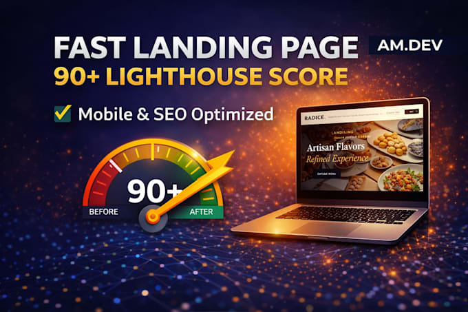 build a fast responsive landing page