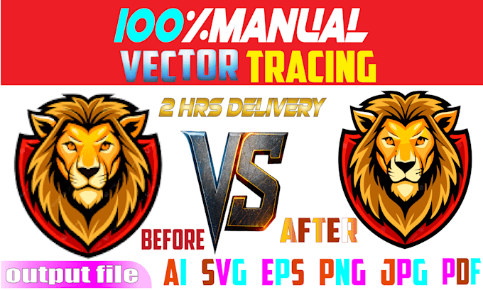 manually vector trace and convert logo to vector