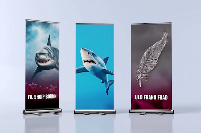 do roll up banner, billboard, shark fin and feather flag
