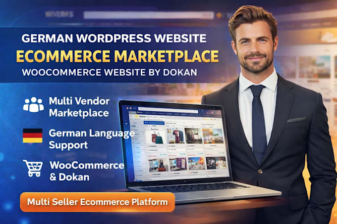 german wordpress website ecommerce marketplace woocommerce website by dokan