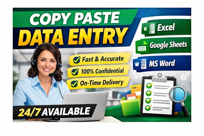 do accurate data entry and excel data entry