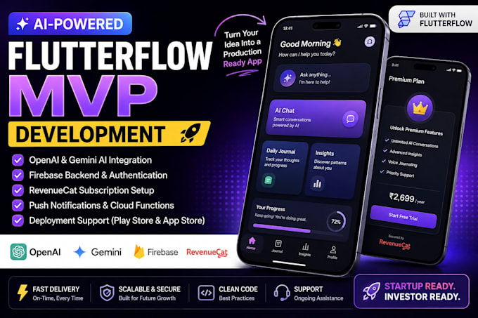 build your ai powered flutterflow mvp with openai, firebase, and revenuecat