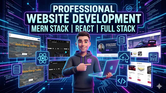 build a modern mern stack website or react web application