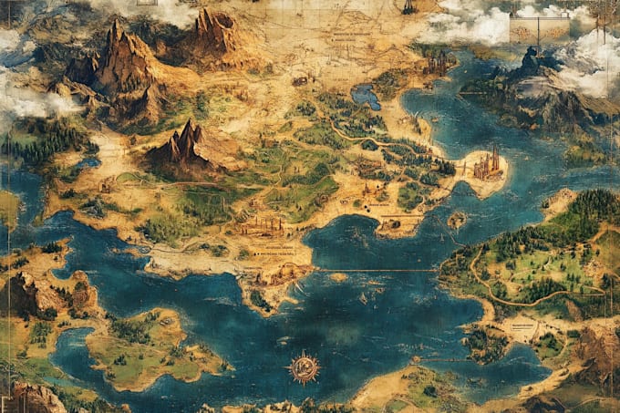 draw a custom map for fantasy, scifi, book or