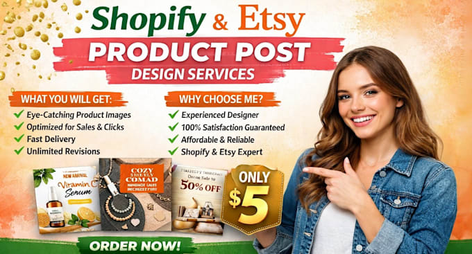 Design professional high converting product images for shopify and etsy ...