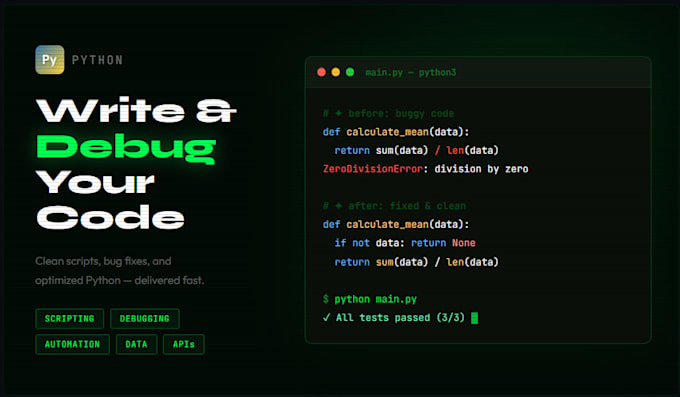 write or debug your python code