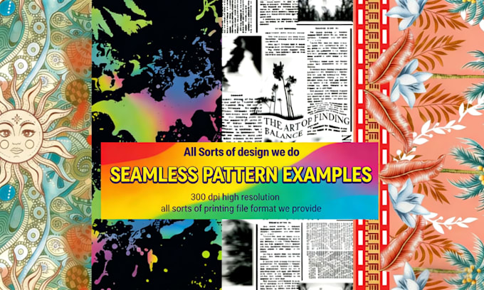 fwill design hand drawn patterns for textile, fabric, etc