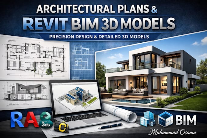 create architectural plans and revit bim 3d models