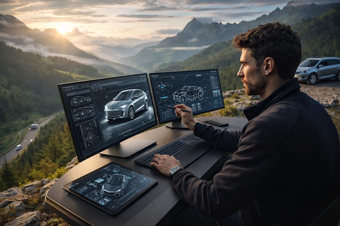 do autonomous vehicle design physical aesthetic 3d design