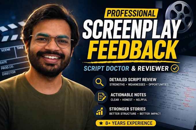 review your screenplay and provide professional script feedback