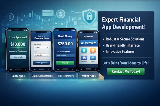 Develop an online payment app, p2p money transfer app, fintech app ...