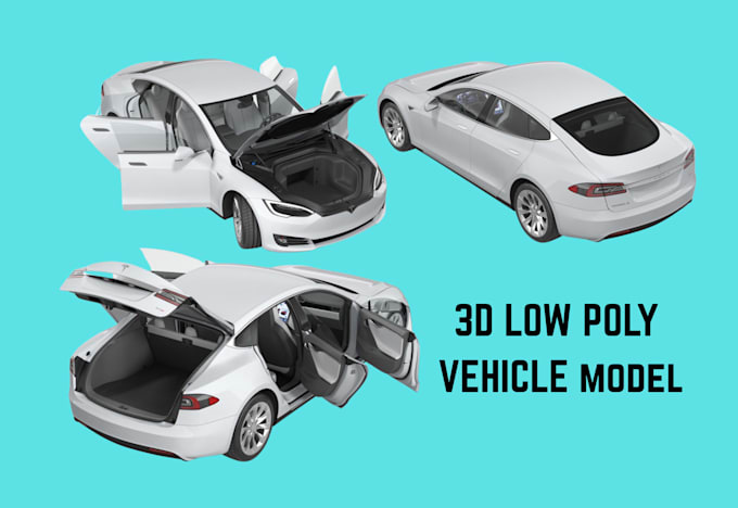 create low poly car and vehicle model game asset for game development