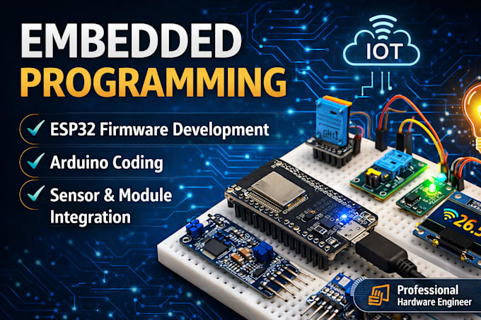 develop esp32 firmware and arduino code for embedded systems