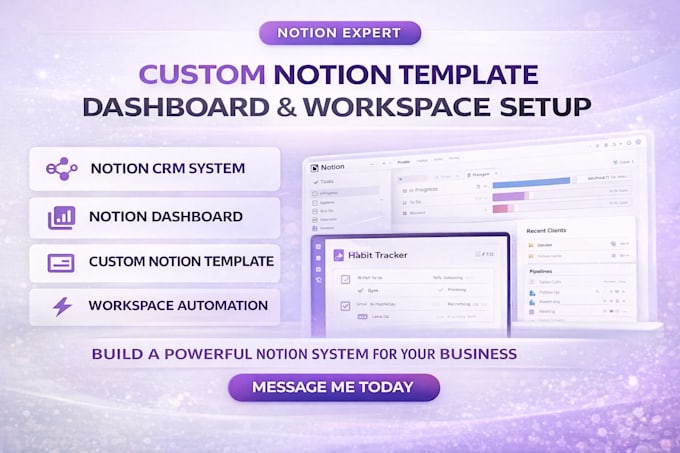 create a custom notion template dashboard workspace notion crm system