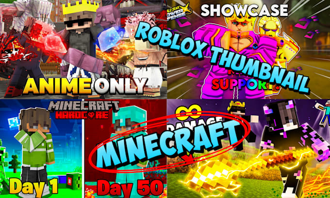 Design clickbait youtube thumbnail for gaming, fortnite, roblox ...