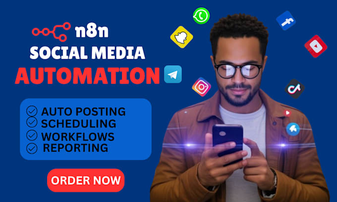 build n8n automation, ai agent, n8n social media
