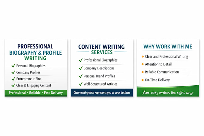 write a professional biography or company profile