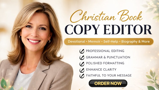 christian book copy editor format devotional memoir self help biography guide