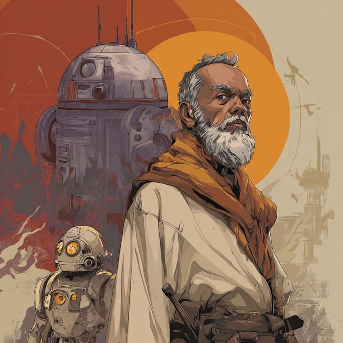 create star wars and sci fi illustration