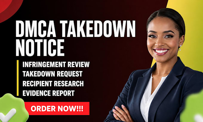 prepare a dmca takedown notice for stolen online content