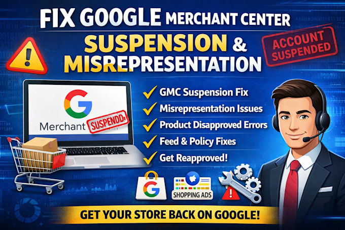 fix google merchant center suspension misrepresentation and product disapproval