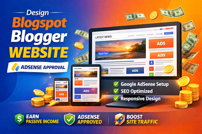 design blogspot blogger website for adsense approval